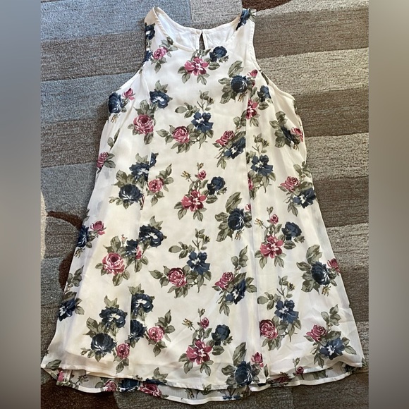 Abercrombie & Fitch Sleeveless Chiffon Floral Print A-line Mini Dress - Picture 3 of 6